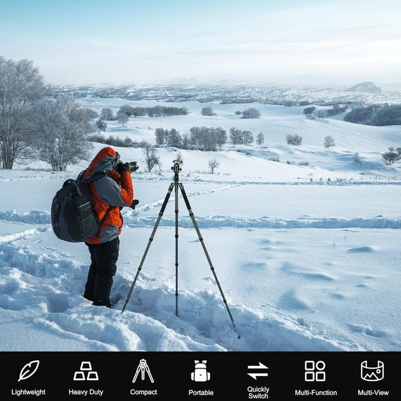 Heavy Duty Tripod for Camera and Phone, H85 Camera Monopod Tripod, DSLR Binocula - Picture 7 of 10